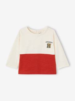 -Camiseta colorblock bebé niño de algodón orgánico