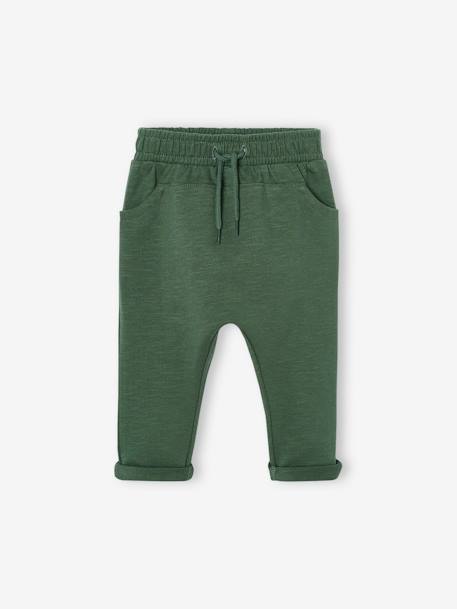 Pack de 2 pantalones de felpa BASICS bebé verde pino 