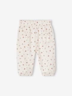 -Pantalón de pana con flores para bebé niña