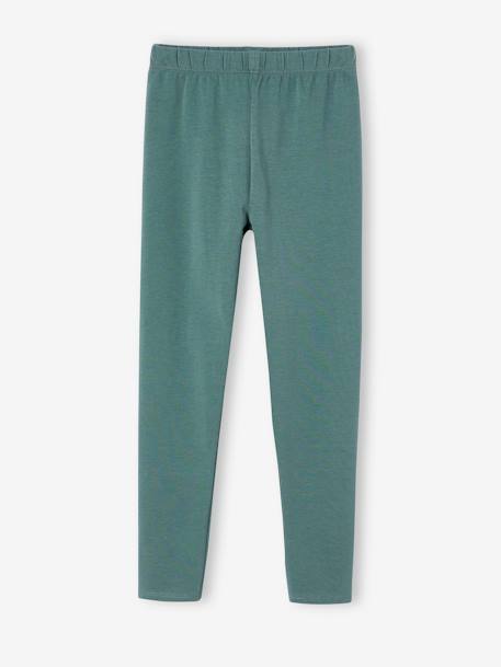 Pack de 2 leggings Basics niña azul marino+crudo+gris oscuro+verde esmeralda+verde sauce 