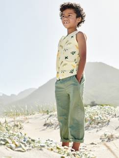 Niño-Pantalones-Pantalón ligero de lino y algodón para niño