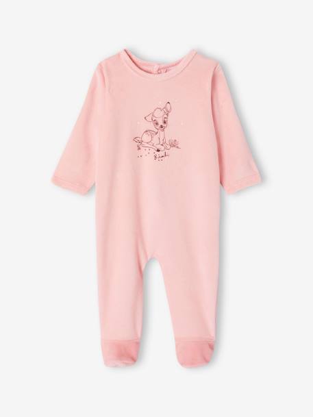 Pack de 2 pijamas bebé Disney® Bambi de terciopelo rosa 