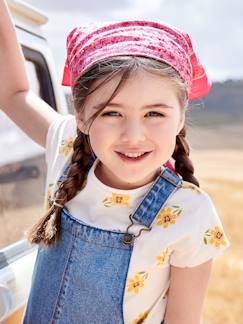 Niña-Fular personalizable con estampado de flores para niña