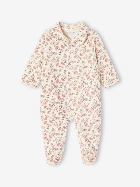 Pack 2 pijamas 'florecita' de terciopelo para bebé niña rosa maquillaje 