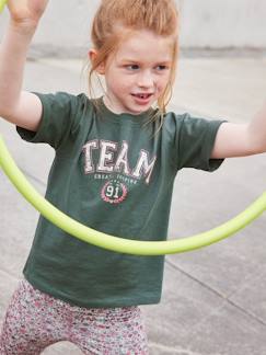 Niña-Ropa deportiva-Camiseta deportiva de manga corta «Team» para niña