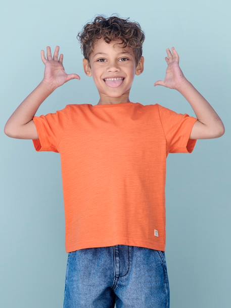 Camiseta personalizable de manga corta, para niño azul marino+AZUL MEDIO LISO CON MOTIVOS+blanco+mandarina+MARRON OSCURO LISO CON MOTIVOS+VERDE MEDIO LISO CON MOTIVOS 