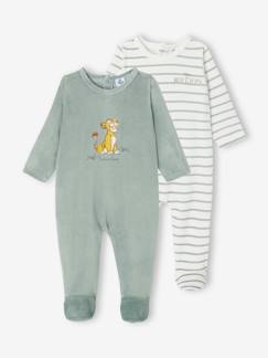 Pijamas y bodies bebé-Pack de 2 pijamas para bebé Disney® El Rey León de terciopelo