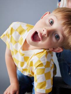 Niño-Camiseta a cuadros de manga corta para niño