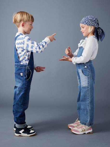 Peto vaquero para niño AZUL OSCURO LAVADO 