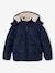 Chaqueta acolchada transformable con capucha y mangas desmontables para niño azul oscuro 