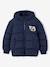 Chaqueta acolchada estilo universitario para niño azul marino+rojo 