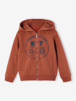 Niño-Jerséis, chaquetas de punto, sudaderas-Sudaderas-Sudadera deportiva con capucha y cremallera BASICS niño