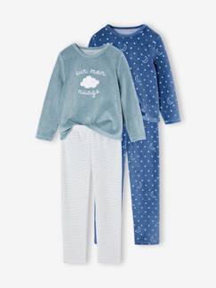 Lotes y packs-Niña-Pack de 2 pijamas "en mi nube" de terciopelo para niña