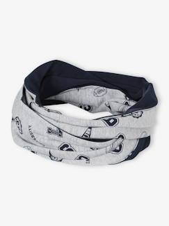 -Snood reversible con estampado rock/jaspeado para niño