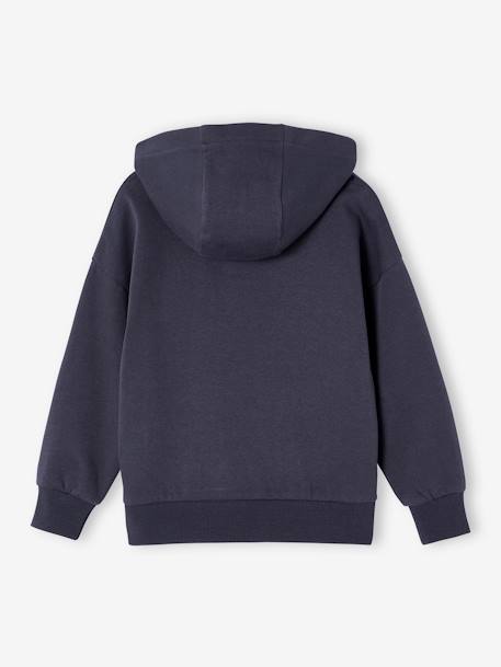 Sudadera con capucha y motivo en el pecho Basics niño avellana+gris oscuro 