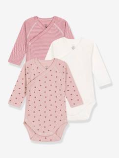 -Pack de 3 bodies cruzados de manga larga PETIT BATEAU