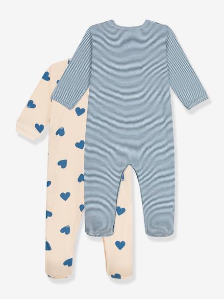 Pack de 2 pijamas PETIT BATEAU azul grisáceo 