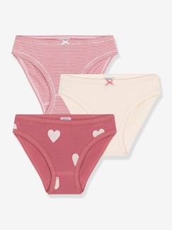 Niña-Ropa interior-Pack de 3 braguitas con corazones de algodón