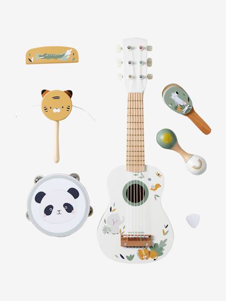 Set de 6 instrumentos musicales de madera 100% FSC TANZANIA crudo 