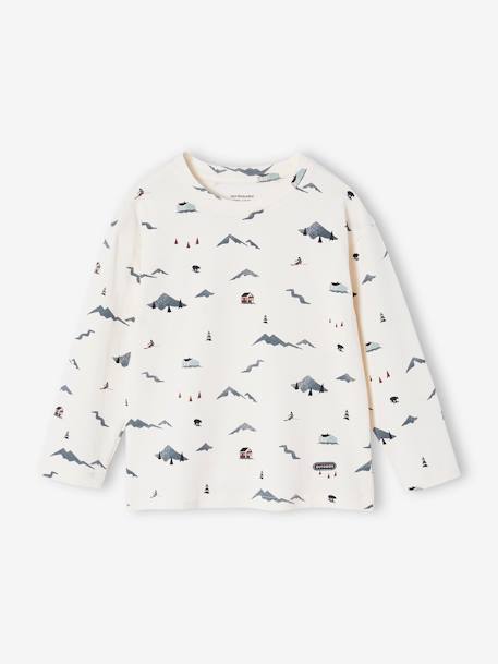 Camiseta motivos montaña para niño crudo 