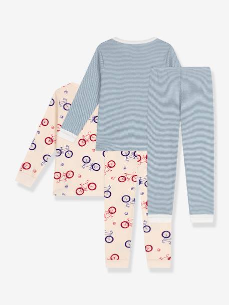 Pack de 2 pijamas PETIT BATEAU rayas azul 