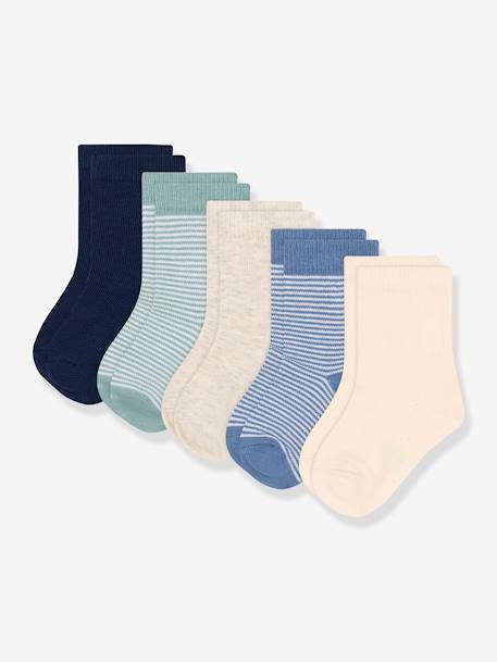 Bebé-Calcetines, leotardos-Pack de 5 pares de calcetines PETIT BATEAU