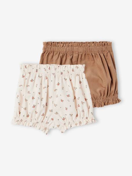 Bebé-Shorts-Pack de 2 shorts de pana