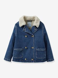 -Chaqueta denim con forro de sherpa para niña CYRILLUS