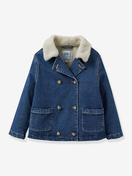 Chaqueta denim con forro de sherpa para niña CYRILLUS stone 