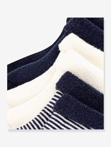 Pack de 3 pares de calcetines de punto tricot para bebé PETIT BATEAU rayas azul marino 