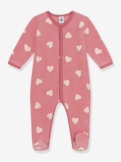 -Pijama de terciopelo estampado corazón para bebé PETIT BATEAU