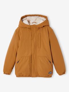 Niño-Abrigos y chaquetas-Abrigos y parkas-Parka ripstop con interior de pelo sintético para niño