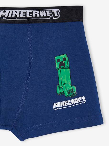 Pack de 3 boxers Minecraft® con motivos azul marino 