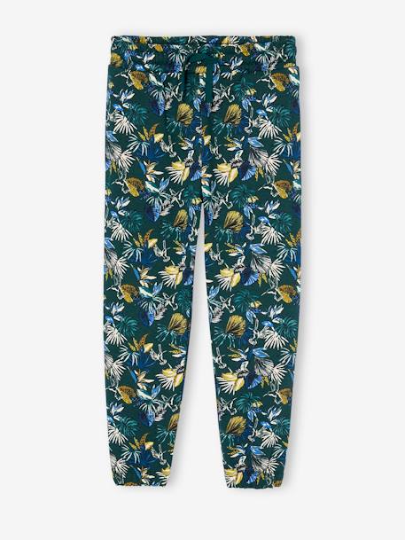 Pantalón de chándal estampado para niña verde estampado 