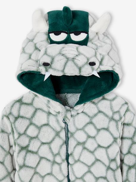 Mono - pijama con capucha dragón niño verde 