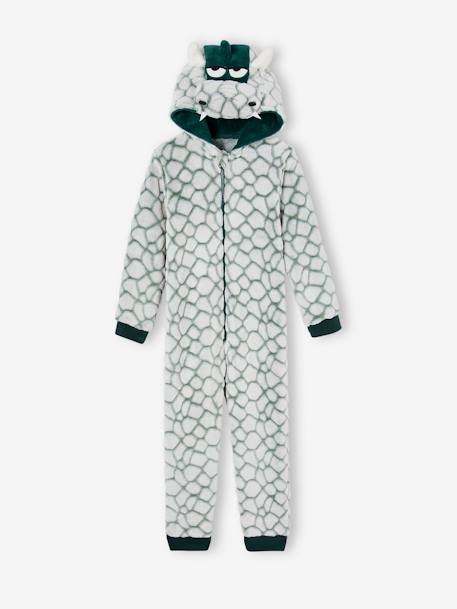 Mono - pijama con capucha dragón niño verde 