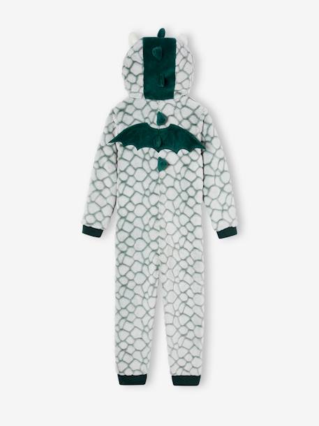 Mono - pijama con capucha dragón niño verde 