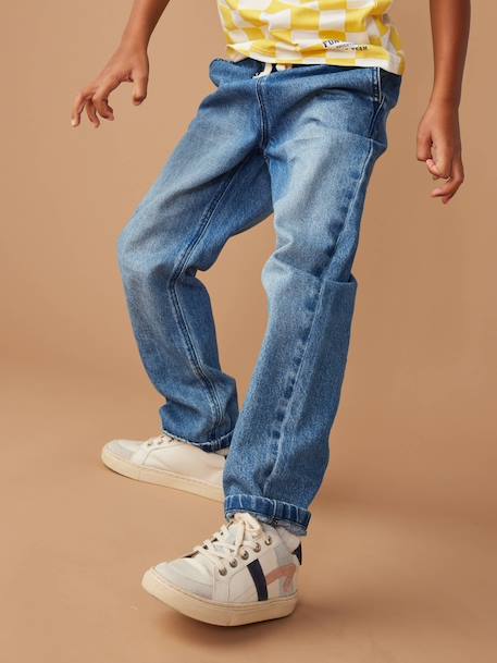 Vaqueros anchos fáciles de vestir para niño denim bleached+denim natural+stone 