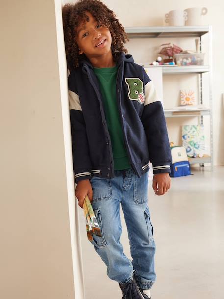 Pantalón cargo de denim fácil de vestir para niño doble stone+stone 