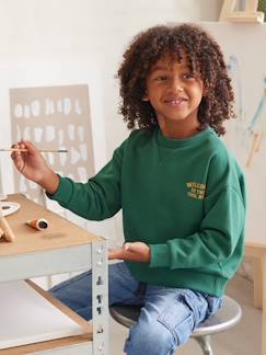 Niño-Jerséis, chaquetas de punto, sudaderas-Sudaderas-Sudadera niño con motivo grande school bus en la espalda