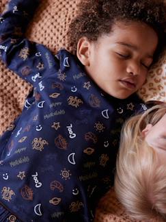 Pijamas y bodies bebé-Pijama ''Good night" con motivos fosforescentes de punto para niño