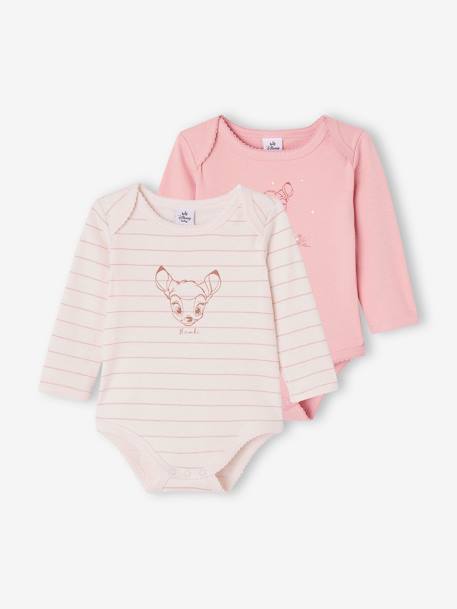 Pack de 2 bodies Disney® Bambi para bebé rosa 