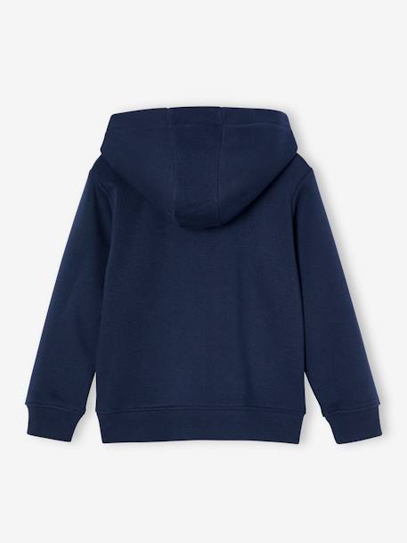 Sudadera con cremallera y capucha para niño - Basics azul oscuro+rojo 