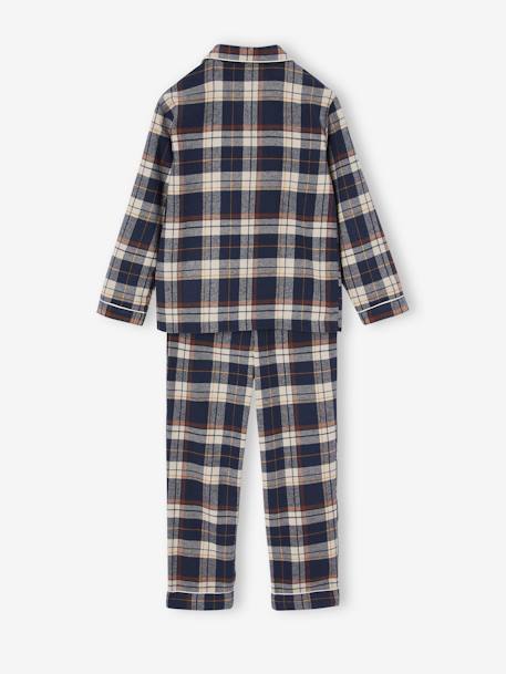 Pijama a cuadros de franela para niño 6392 