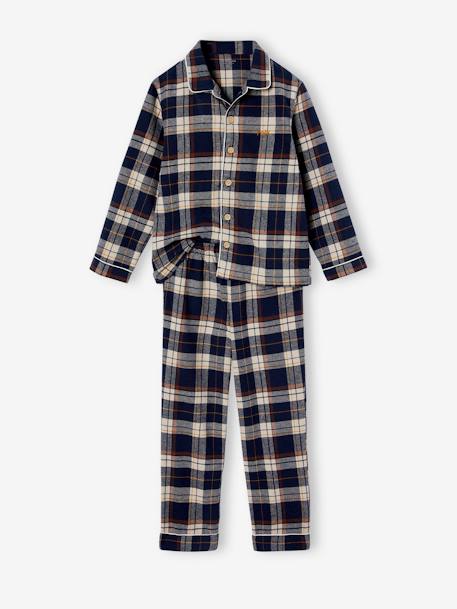 Pijama a cuadros de franela para niño 6392 