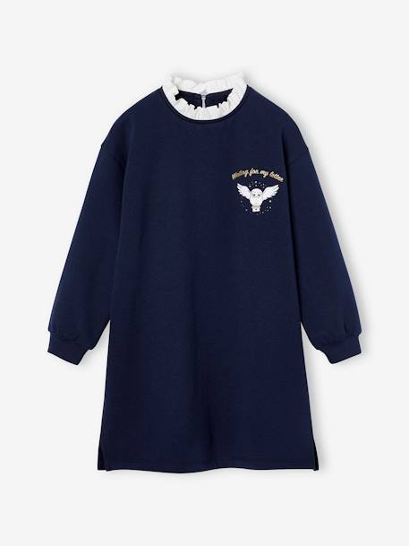 Vestido sudadera preppy Harry Potter® motivo Hedwige azul marino 