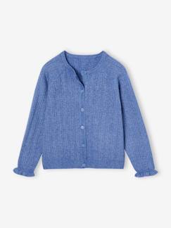 Niña-Jerséis, chaquetas de punto, sudaderas-Chaqueta de punto bobo calado para niña