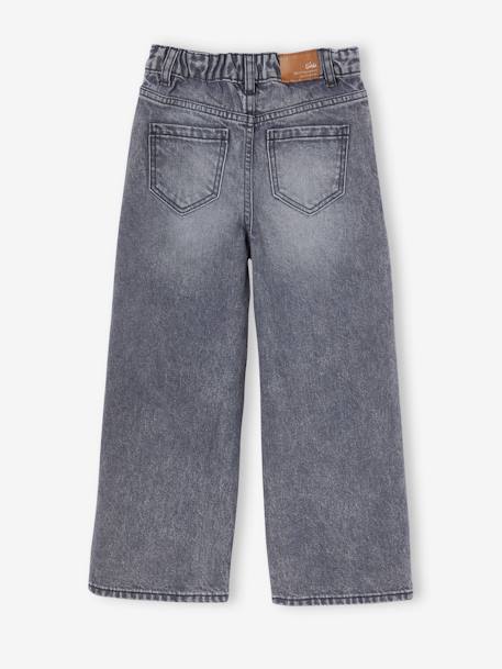 Vaqueros anchos para niña denim gris+denim natural 