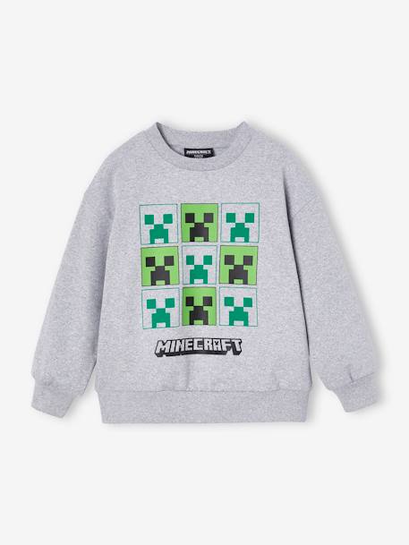 Sudadera Minecraft® infantil gris jaspeado 