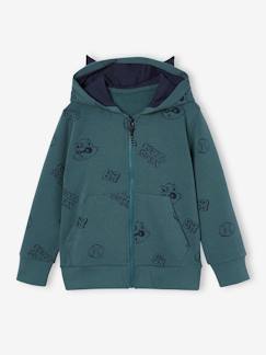 Niño-Jerséis, chaquetas de punto, sudaderas-Sudaderas-Sudadera deportiva con cremallera y capucha con orejas niño